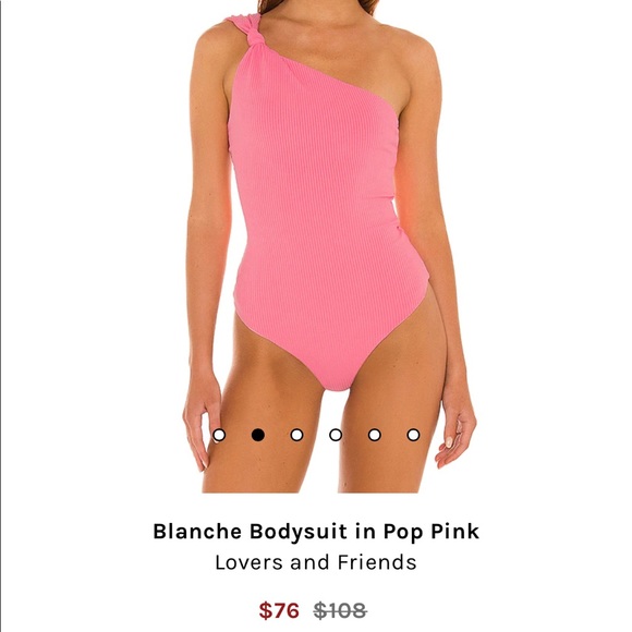 Blanche One Shoulder Bodysuit in Pop Pink by Lovers and Friends from revolve - Picture 2 of 5